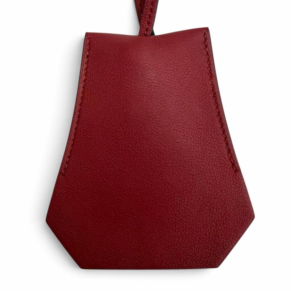 HERMES Hermes Leather Silver Hardware Clochette Necklace Pendant Accessory Bo...